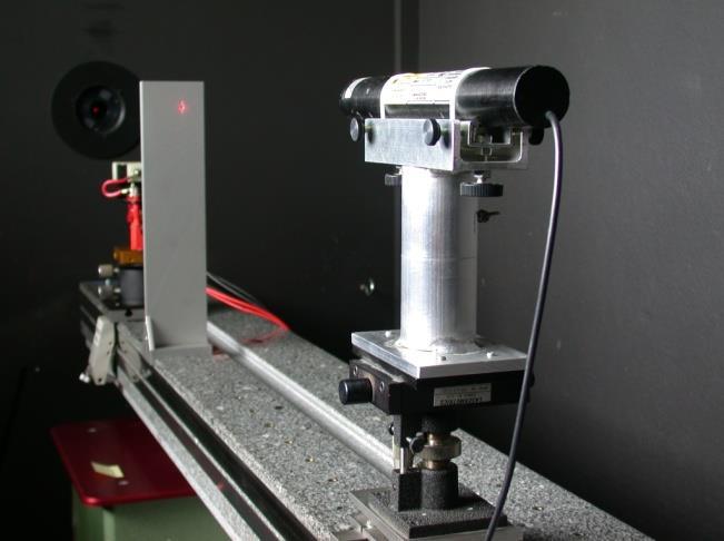 The alignment of the lamp is made by different laser and telescopes according to the internal calibration procedure 116.