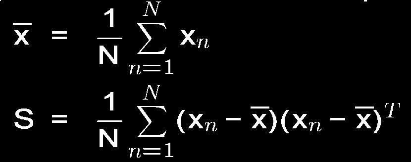 Maximum Variance Formulation Consider a dataset {x 1,,x N }, x n ε R D. Our goal is to project data onto a space having dimensionality M < D. Consider the projection into M=1 dimensional space.