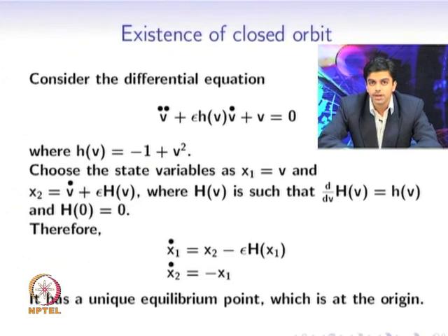 (Refer Slide Time: 13:34) Next, let us look into the existence of a closed orbit for the Van der Pol oscillator.
