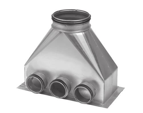 Manifold MCWU Diensions Ød3 23 l 9 A B C l 2 Manifold to connect vertical ducts to the horizontal ducts in the casting-in screed. Can be used for exhaust air as well as for supply air.