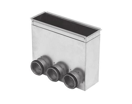 Plenu box floor PGFU Diensions h H A 99 The plenu box is intended for supply and exhaust air. It is intended to accoodate grilles B, which can be supplied with the regulating daper GAT.