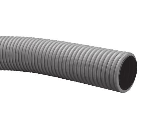 Seiflexible duct LFPE Diensions ØD Ød Has a corrugated outside and a sooth inner surface. Made of odorless polyethylene (PE) without and recycled aterial.