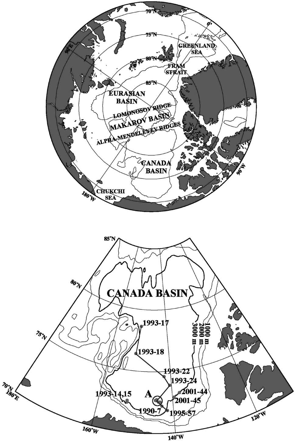 1306 M.-L. Timmermans et al. / Deep-Sea Research I 50 (2003) 1305 1321 Fig. 1. Top: The Arctic Ocean. The Canadian Basin consists of the Makarov and Canada basins.