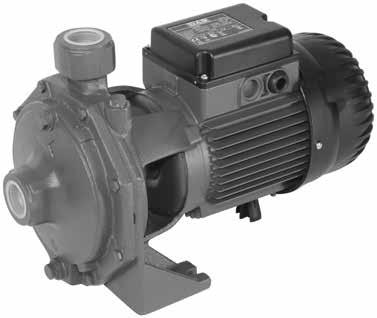 K DOUBLE-IMPELLER DOUBLE-IMPELLER ELECTRIC PUMPS ENERGY EFFICIENCY 7.5 TECHNICL DT Operating range: from,2 to 3 m 3 /h with head up to 97 metres.