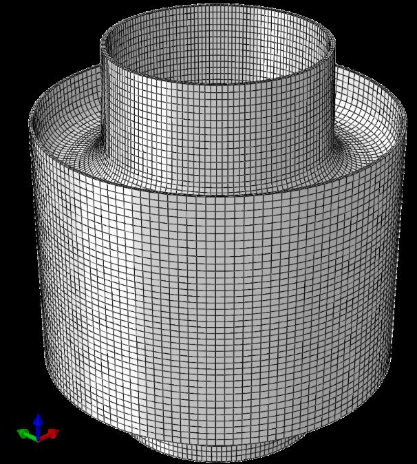 only exception is an explicit analysis, conducted to circumvent some convergence problems. The finite element mesh is shown in Figure 5. 3.2 Results Figure 5.
