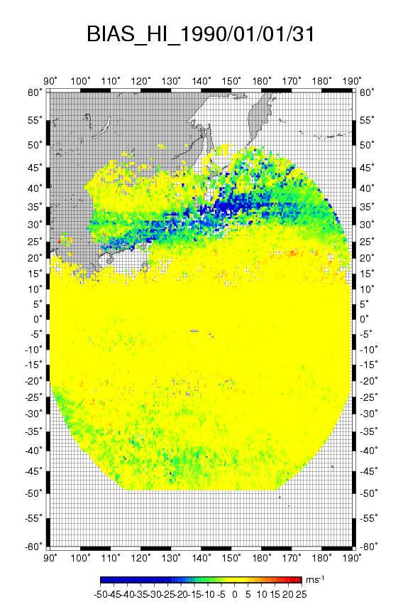 1th International Winds Workshop, Tokyo, Japan, - ruary 1 The first reprocess for JRA-5 (Previous) The second reprocess for JRA-55 (Ongoing) Figure 9: Wind speed bias (QI>.