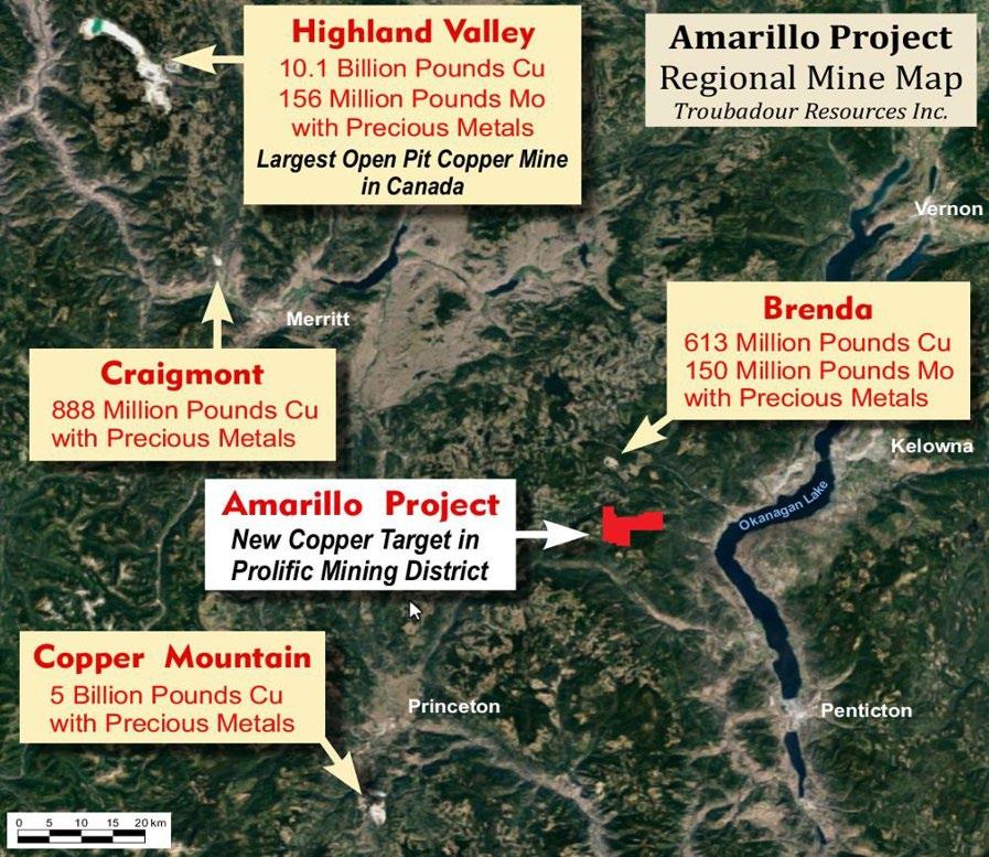 Amarillo Project - Location Strategically located in close proximity to copper producers in Canada s most
