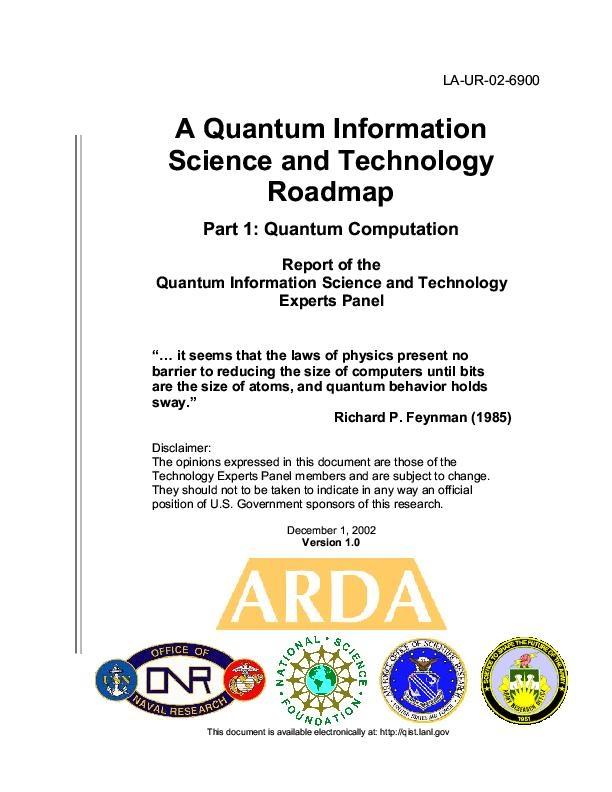 The Road Map to Quantum Computing Decoherence and Scalability are the main problems to the development of quantum computing.