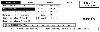 12.3. The results of the series The results stored in the registers may be reviewed on the screen of the meter in graphic (chart) or numerical form, print it on the printer, transfer it to the PC by