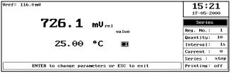 22. mv METER 22.1. mv measuring screens 22.1.1. The Numeric screen The numeric mv measuring screen is showed on the pic. 40.
