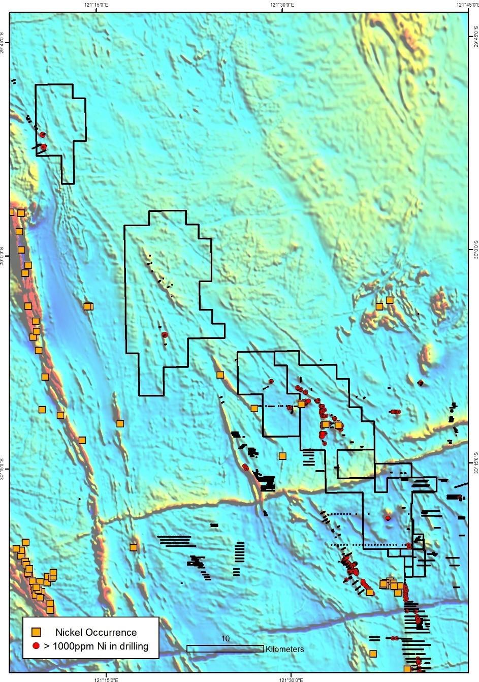 Area 2, 3 and 4 targets (Lignum / North Scotia) Along strike from Silver Swan, Scotia and Saints Nickel Deposits 10 s kilometres of nickel - prospective ultramafic rocks Targets characterised by