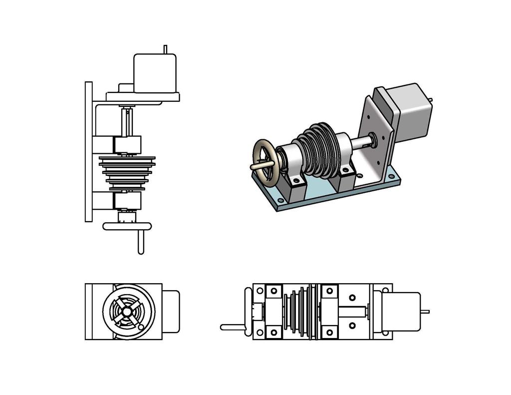 Figure : Motor Mounting Assebly Figure : Box and Motor Assebly Using the experiental apparatus, two different setups each with four different velocities