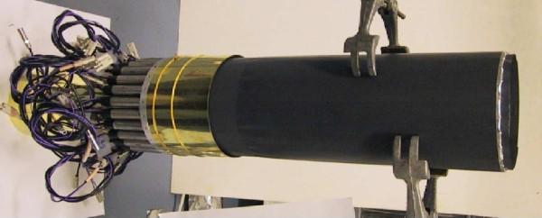Detector inside CB 24 scintillator strips PMT