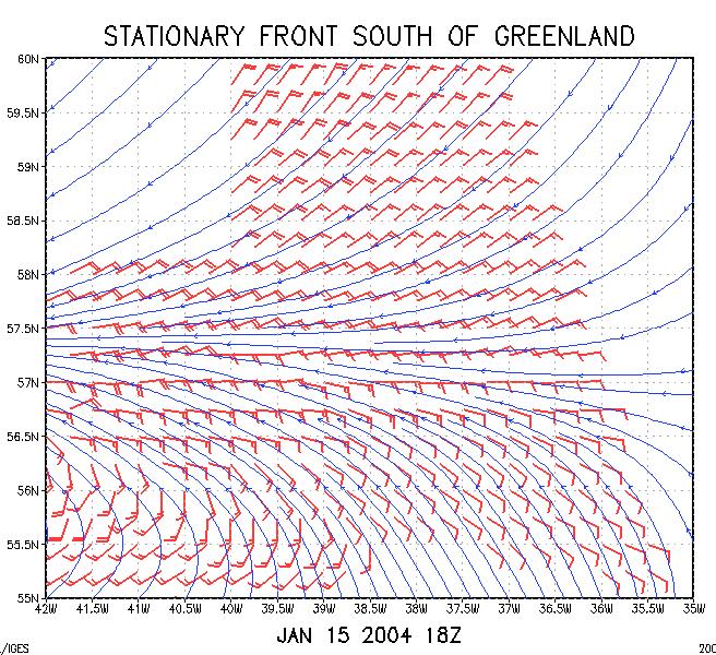Fig. 1. Examples of WINDSAT surface wind vectors for a variety of synoptic weather patterns. 2.