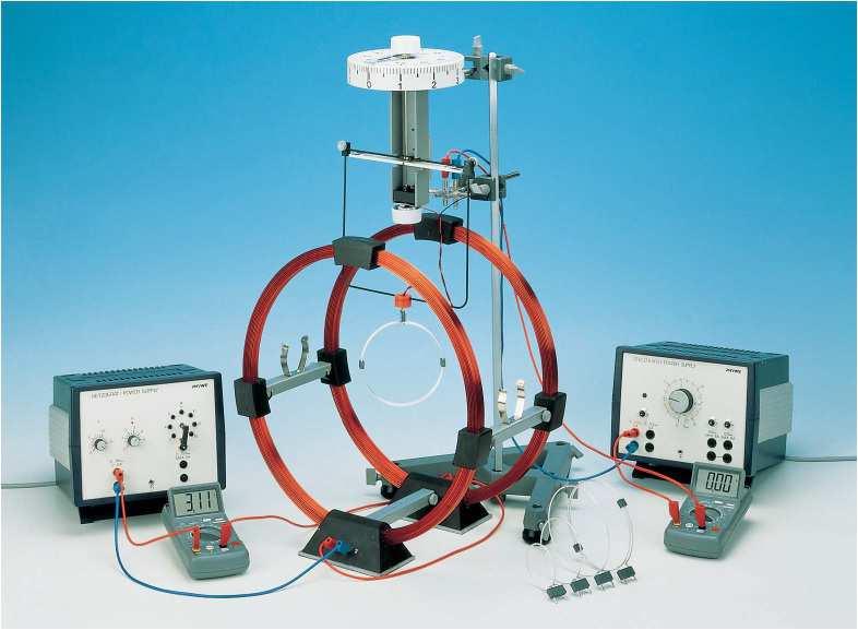 Fig. 1: Experimental set-up for determining the torque due to a magnetic moment in the magnetic field. Equipment Position No. Material Order No.