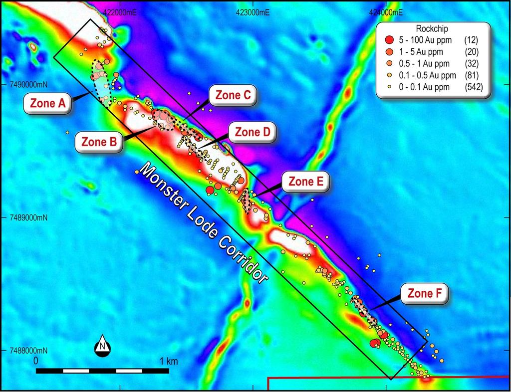 Gold Exploration During the quarter, Cradle completed a desktop study comprising a review of the historical gold exploration conducted on the Wyloo tenement.