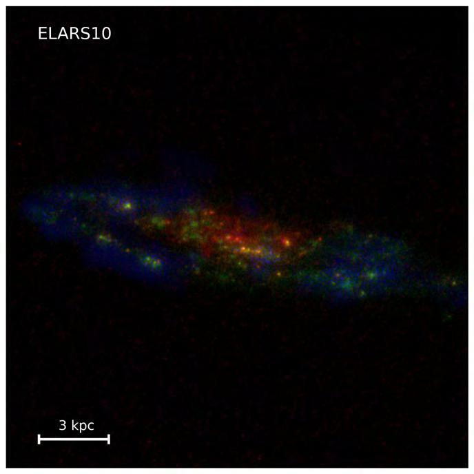 ELARS10 Spiral galaxy at quite low inclination with significant