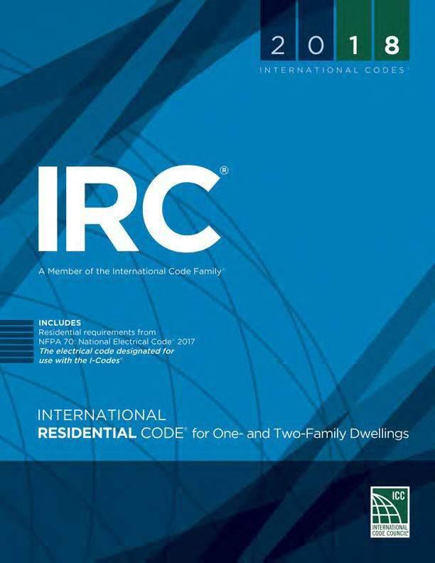 in 2018 IBC and IRC 2 0 1 8