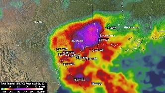 the record-setting rainfall in SE Texas from Harvey NASA s GPM helps
