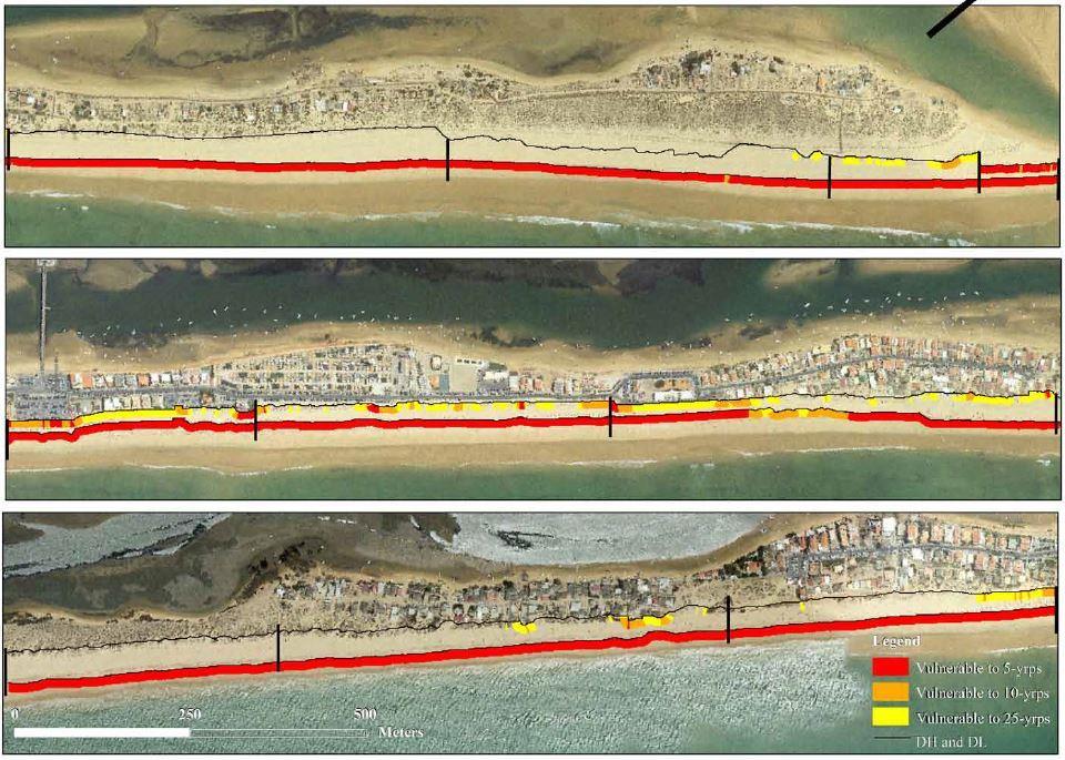 The main coastal hazard for the Ancão Peninsula is that of overwash and dune erosion in the collision regime. In Rodrigues et al.