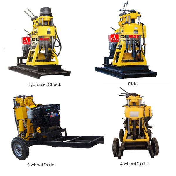 Drilling Rig Design DLX Series Rigs Hydraulic chuck: It is designed to save the trouble from ball chuck.