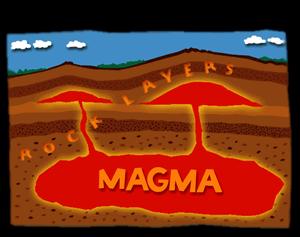 3. If magma from a volcano cools on the Earth's surface it forms extrusive rock 4.
