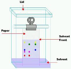 The solution is heated until the part of the solution with the lowest boiling point evaporates. The vapour is condensed and the liquid collected.