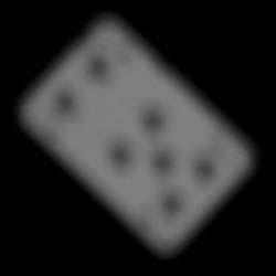 Figure 5. The rows contain one sharp and two blurred and transformed versions of the cards Seven of Hearts and Seven of Diamonds, respectively. Cards are photographed on a black background.