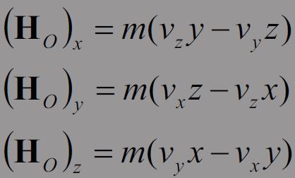 Review of momentum 4 Angular momentum in matrix form Where r xi + j + zk and v (v x,