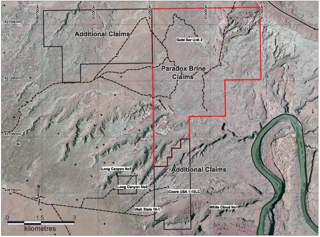 1 well (500ppm Li) Coors USA 1-10LC well is located on these additional claims: Drilled through the Paradox Formation to 8,472 feet Possible re-entry site for future sampling and to progress to a