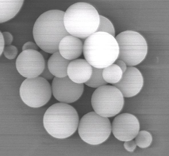 a 500 nm b Supplementary Figure 7 (a) SEM image of spherical particles