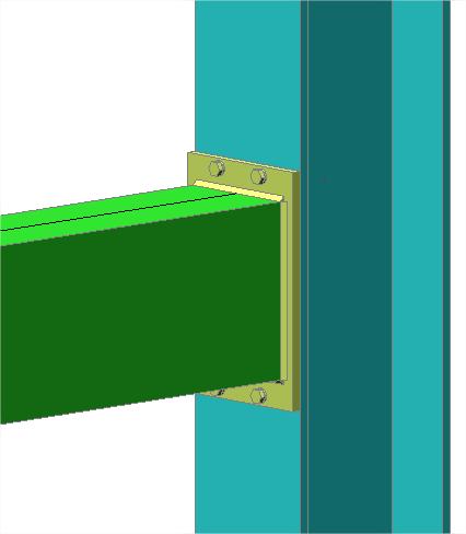 8. Extra options in SCIA Engineer 8.1. RHS beam In SCIA Engineer it is possible to use an RHS beam and make a between this beam and a I or H column. For more info about this topic, we refer to Ref.