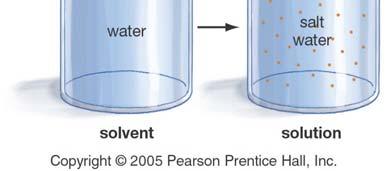 hydrogen bonds, it acts as a solvent
