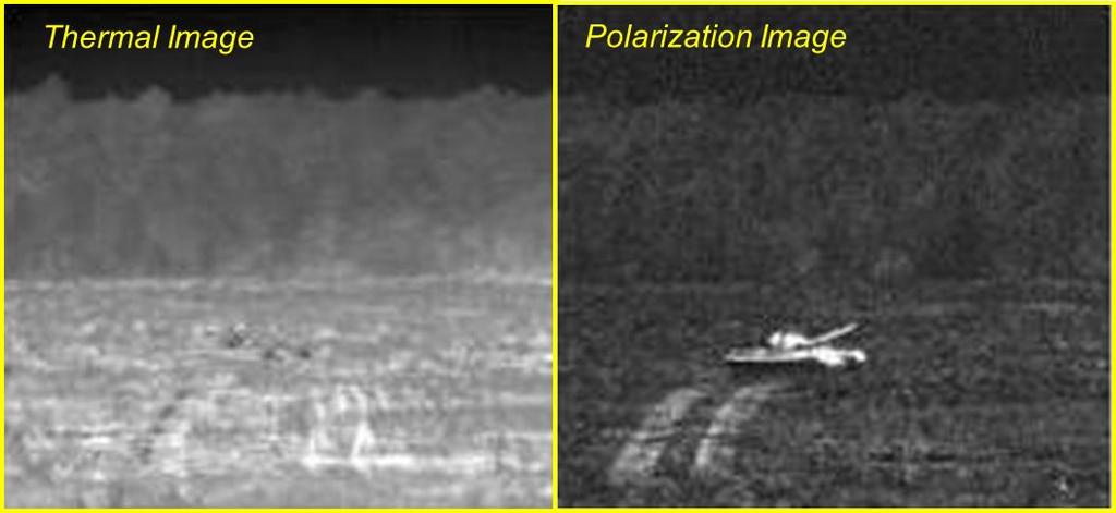 It is important to note that an imaging polarimeter provides both thermal and polarization images and contrast is most often observed in at least one the two imaging modes.
