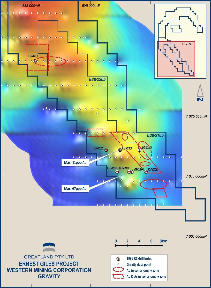 WMC drilling results showed greenstone basement at Ernest Giles WMC embarked on an RC drilling programme in late 1998 Poor equipment led to slow drilling rates and poor penetration so the programme