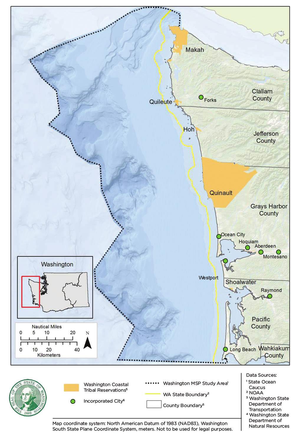 In 2002 and 2007, proposals for renewable energy facilities off the Washington Pacific coast became the driver for implementing marine spatial planning (MSP) for these waters.