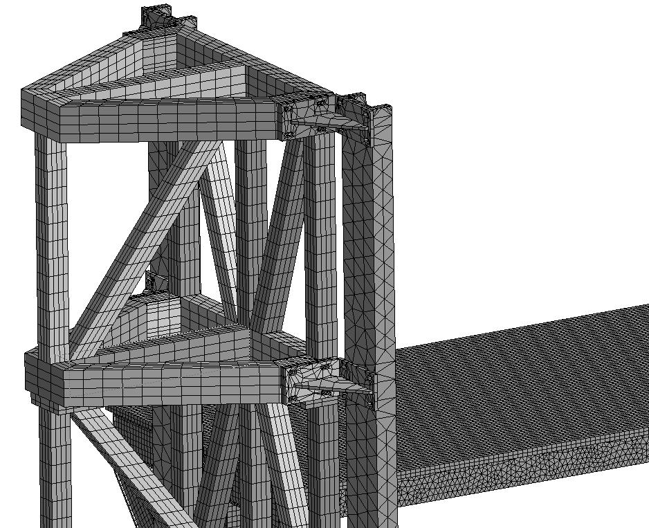 Model B the described model was created on the base of volume CAD model of the lifting platform.