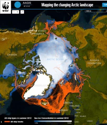 Arctic Shipping. ArkGIS.