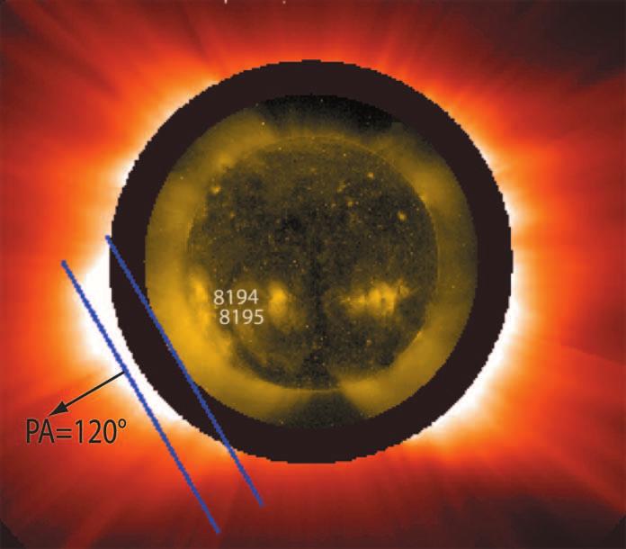 No. 2, 2002 HIGH-T e CORONA ABOVE ACTIVE REGION COMPLEX 981 Fig. 1. Pointing of the UVCS observation. Shown is the dimension of the OVI channel slit.