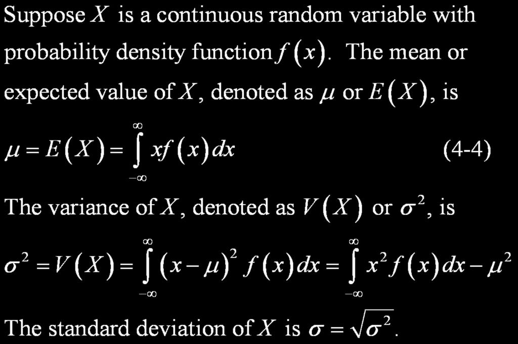 4-4 Mean & Variance of a