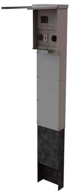 DIRECT BURIAL RV PEDESTAL CPB-DB Grade Level Features/Specifications Grade Level Galvanized steel construction Above grade dimensions of 44 H x 0 W x 6 D Parallel feed thru lugs (50MCM - #6) Thumb