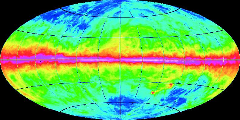 HI: Leiden/Argentine/Bonn Survey HI emission integrated over the velocity range -400 < v < +400 km s -1 Kalberla