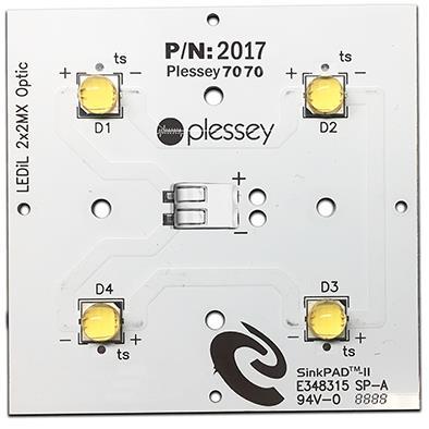 PLWY2017A ProBrite Series High Power, 4000lm, Light Module Product Datasheet Description Plessey s PLWY2017A Series light modules are designed for high power indoor and outdoor lighting.