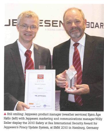 Jeppesen Piracy Service; Awarded the 2010