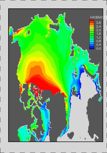 Example of ensemble error estimates Sea ice thickness Ensemble