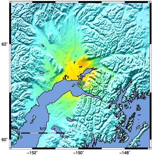 Anchorage experienced very strong shaking from this earthquake.