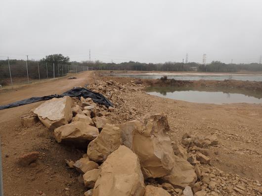 Photograph: 13 Evaporation Pond standing on southwest corner facing north. Photo taken 12/19/17.