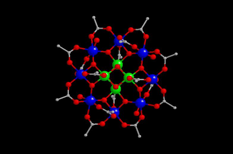 Quantum nano-magnetism Mn12 acetate (very schematic)