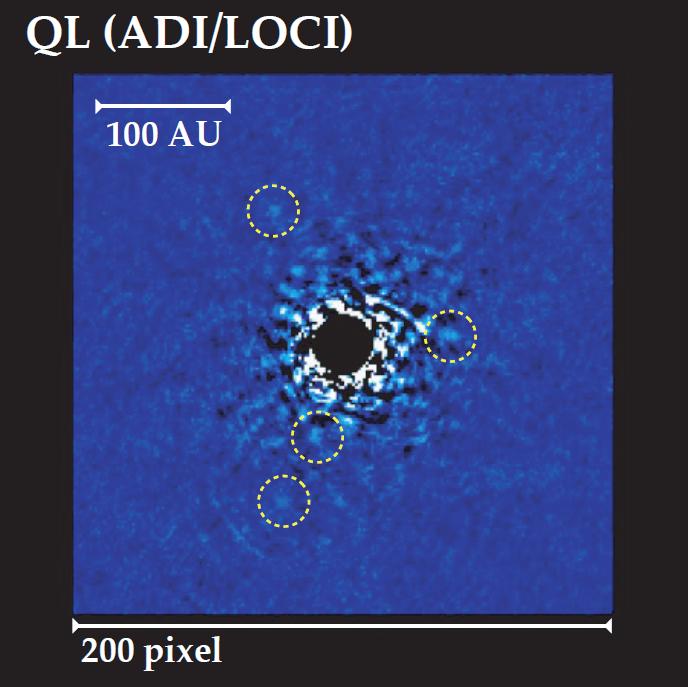 Furthermore, we already observed one of the 5 targets (anonymous here) in the SEEDS project in the S09B semester. The ADI/LOCI image is shown in figure 2.