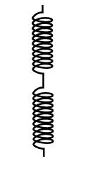5 Diagram 5.1 and Diagram 5.2 show the arrangement of two similar springs for a baby cradle. Rajah 5.1 dan Rajah 5.2 menunjukkan susunan bagi dua spring yang sama untuk buaian bayi.